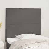 vidaXL Hoofdbord grijs 90x5x118/128 cm kunstleer