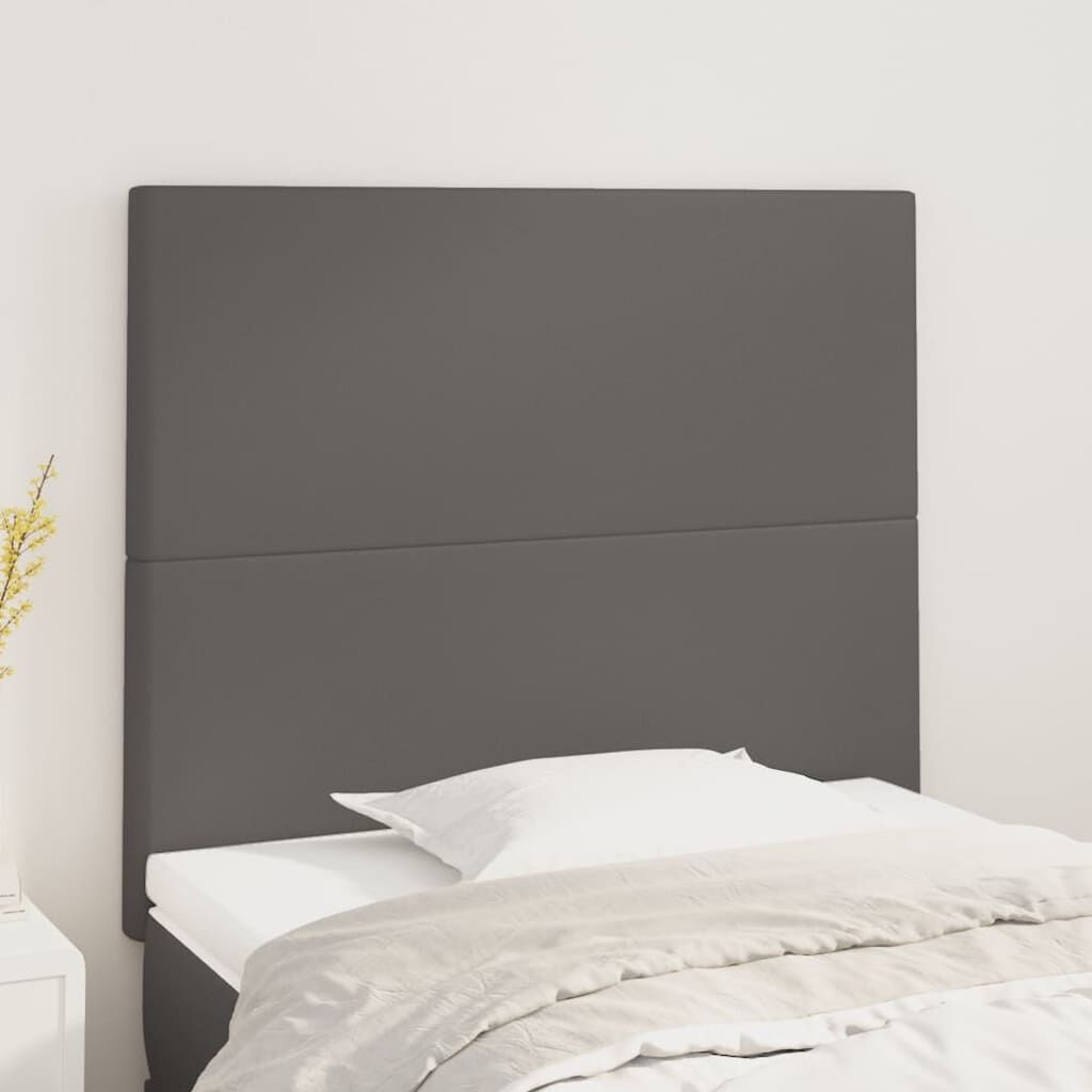 vidaXL Hoofdbord grijs 90x5x118/128 cm kunstleer