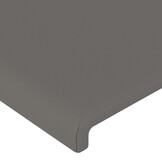 vidaXL Hoofdbord grijs 90x5x118/128 cm kunstleer