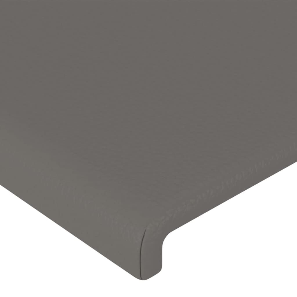 vidaXL Hoofdbord grijs 90x5x118/128 cm kunstleer