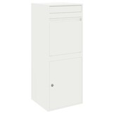 vidaXL Pakket inwerp box met opslag Wit 41 x 38 x 103 cm Staal
