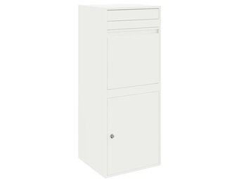 vidaXL Pakket inwerp box met opslag Wit 41 x 38 x 103 cm Staal