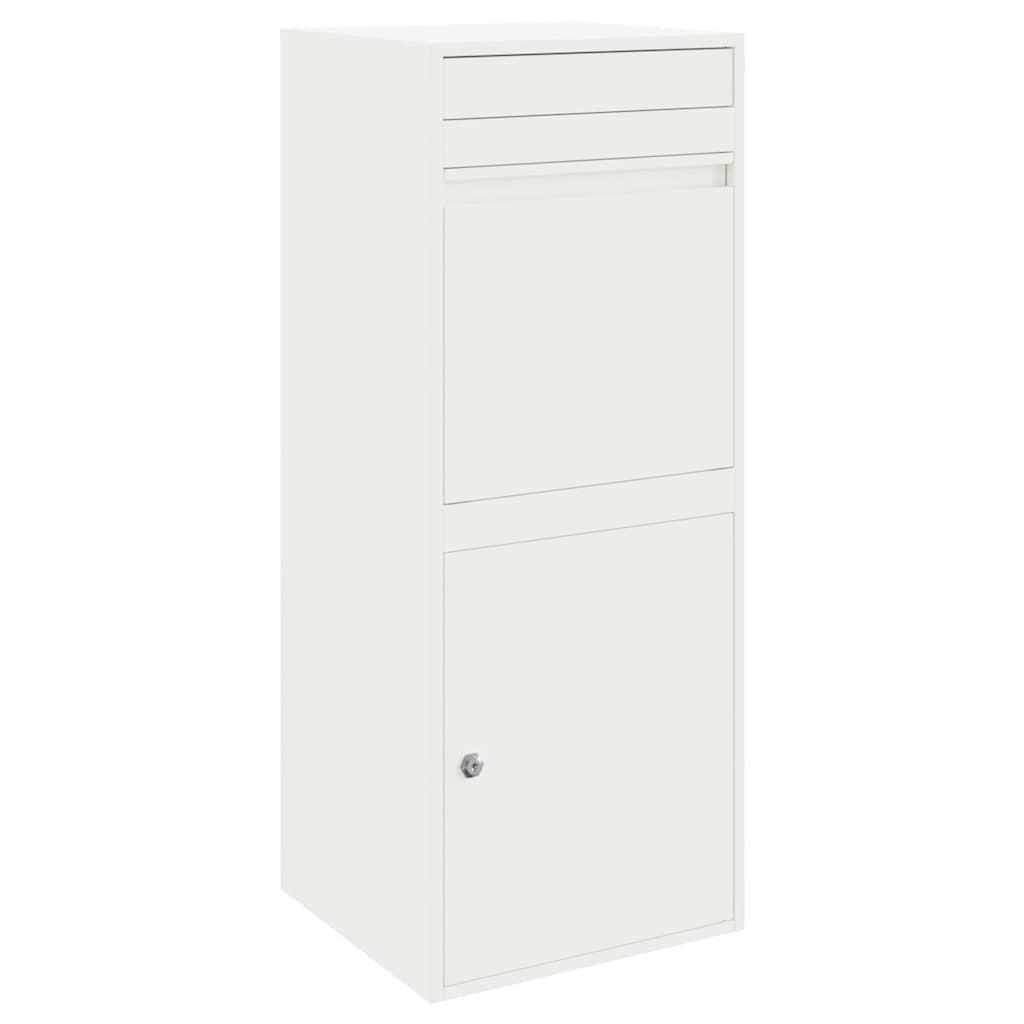 vidaXL Pakket inwerp box met opslag Wit 41 x 38 x 103 cm Staal