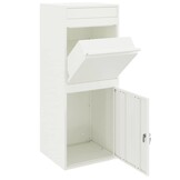 vidaXL Pakket inwerp box met opslag Wit 41 x 38 x 103 cm Staal