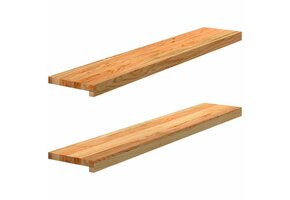 Massief Eikenhouten Vensterbanken (2 stuks) - 110x20cm - Lichtbruin - 34% Korting