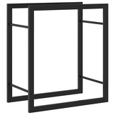 vidaXL Haardhoutrek 50x28x56 cm staal matzwart