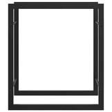 vidaXL Haardhoutrek 50x28x56 cm staal matzwart