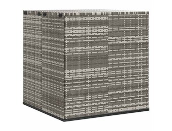 vidaXL Tuinbox 100x97,5x104 cm polyetheen rattan grijs