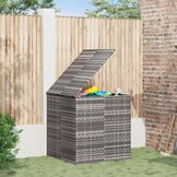 vidaXL Tuinbox 100x97,5x104 cm polyetheen rattan grijs