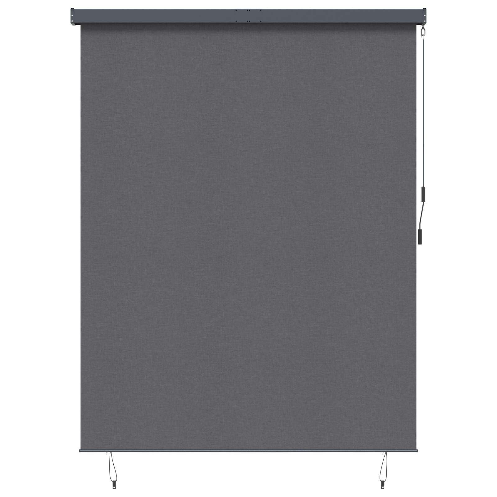 vidaXL Rolgordijn Antracietkleurig 220 x 250 cm Stof en Aluminium