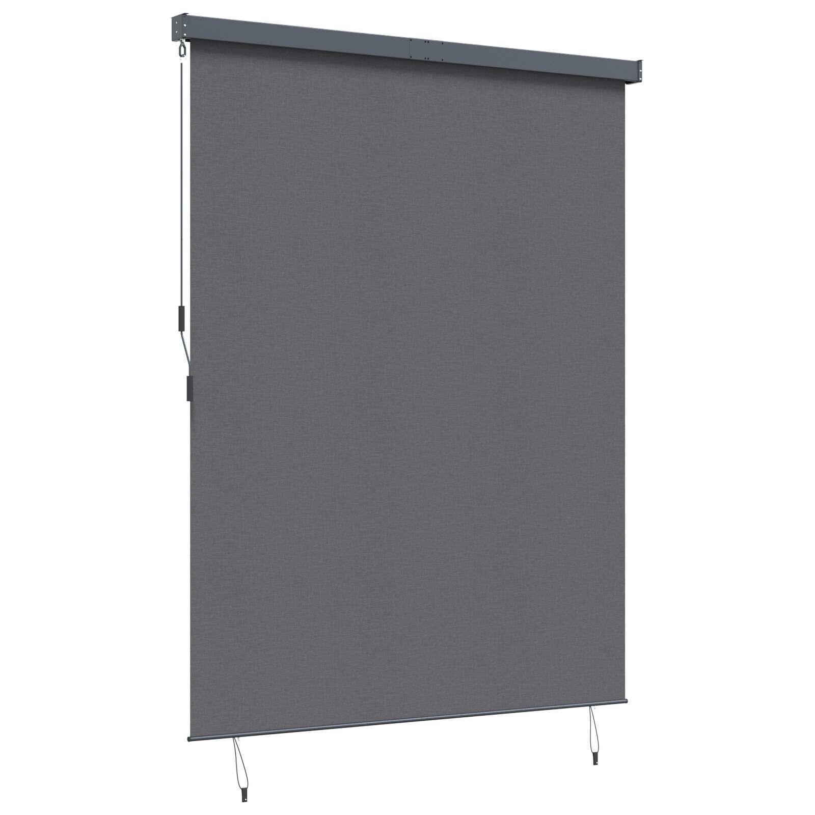 vidaXL Rolgordijn Antracietkleurig 220 x 250 cm Stof en Aluminium