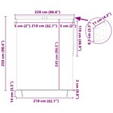 vidaXL Rolgordijn Antracietkleurig 220 x 250 cm Stof en Aluminium