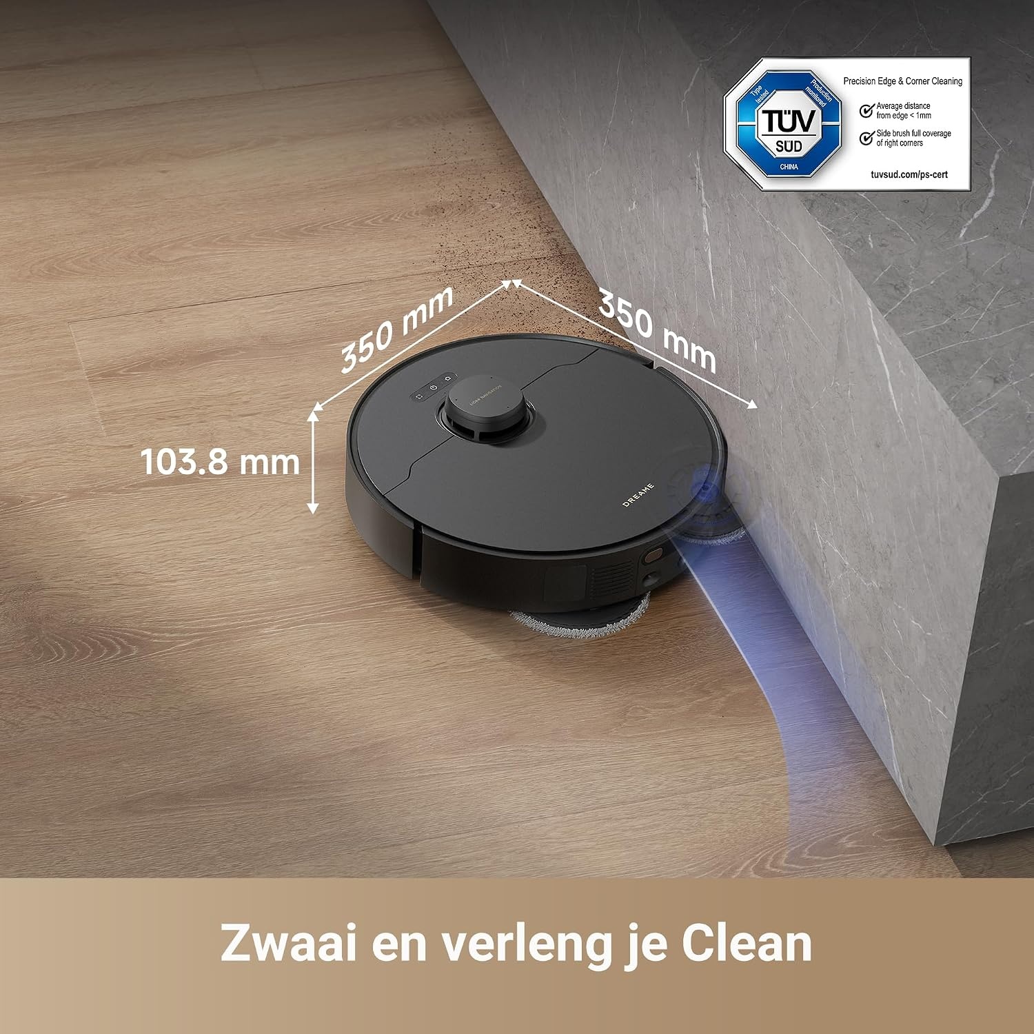 DREAME X40 Master robotstofzuiger met 28 cm compact basisstation