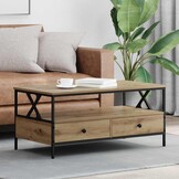 vidaXL Salontafel artisanaal eikenkleurig 100 x 51 x 45 cm