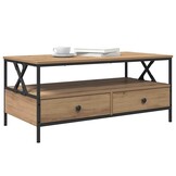 vidaXL Salontafel artisanaal eikenkleurig 100 x 51 x 45 cm