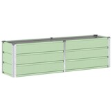 vidaXL Plantenbak Groen 160 x 40 x 45 cm Staal