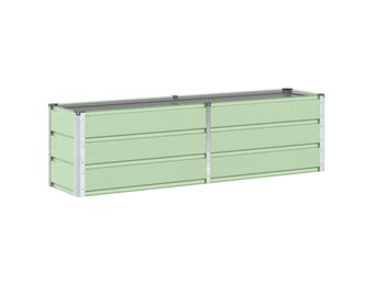 vidaXL Plantenbak Groen 160 x 40 x 45 cm Staal
