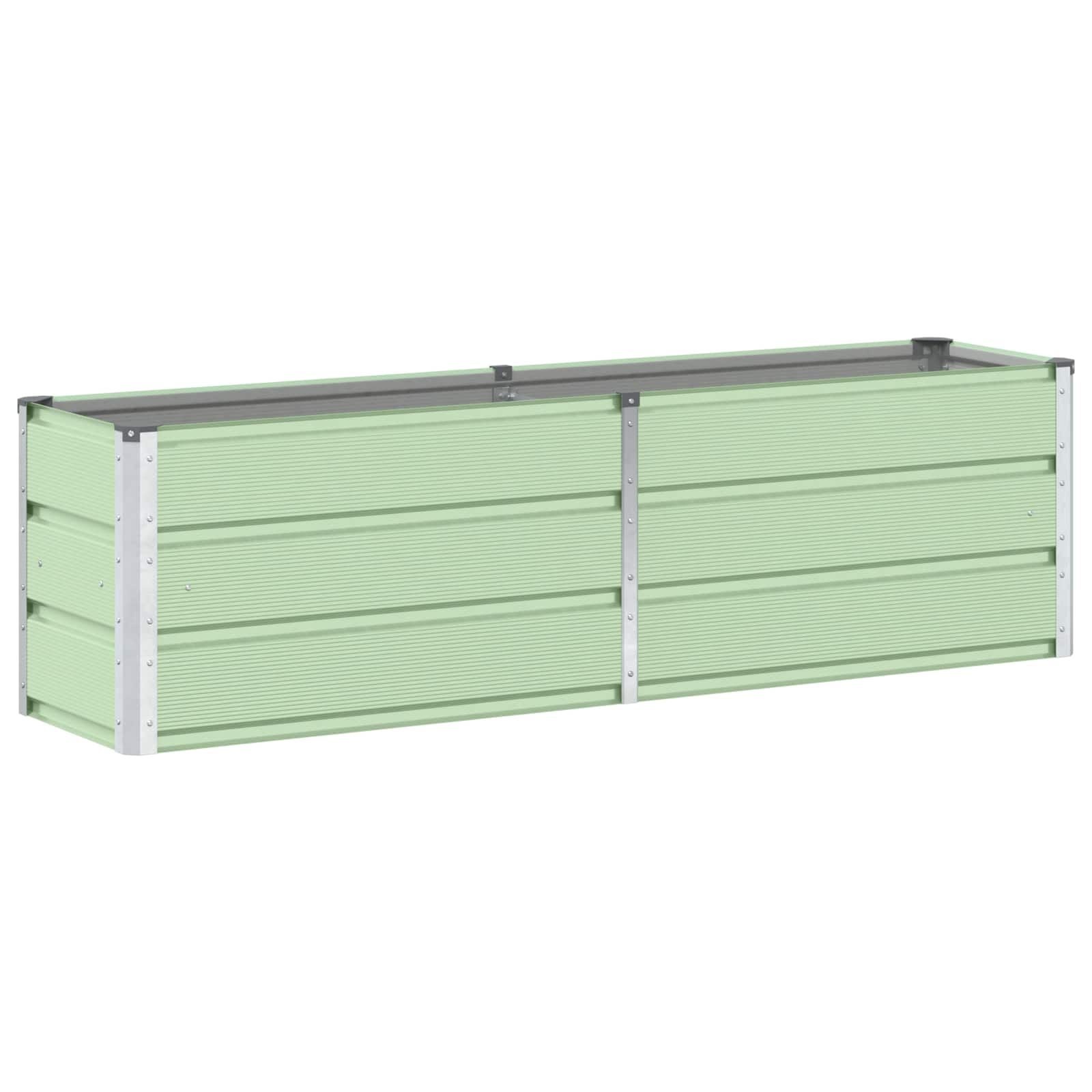 vidaXL Plantenbak Groen 160 x 40 x 45 cm Staal