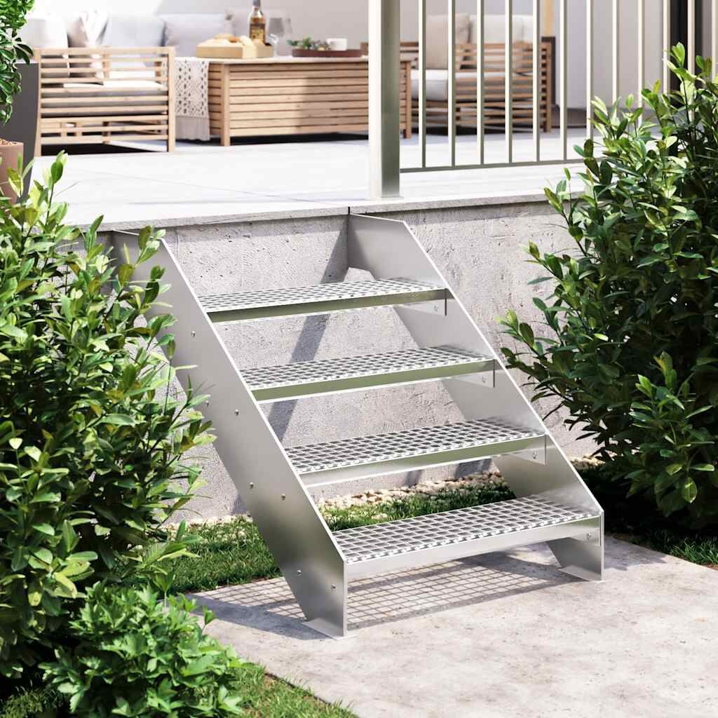 vidaXL Traptrede rooster 70x24x7 cm gegalvaniseerd staal