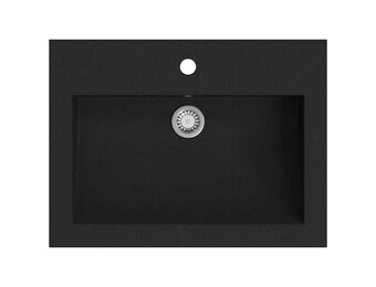 vidaXL Wasbak 600x450x120 mm graniet zwart
