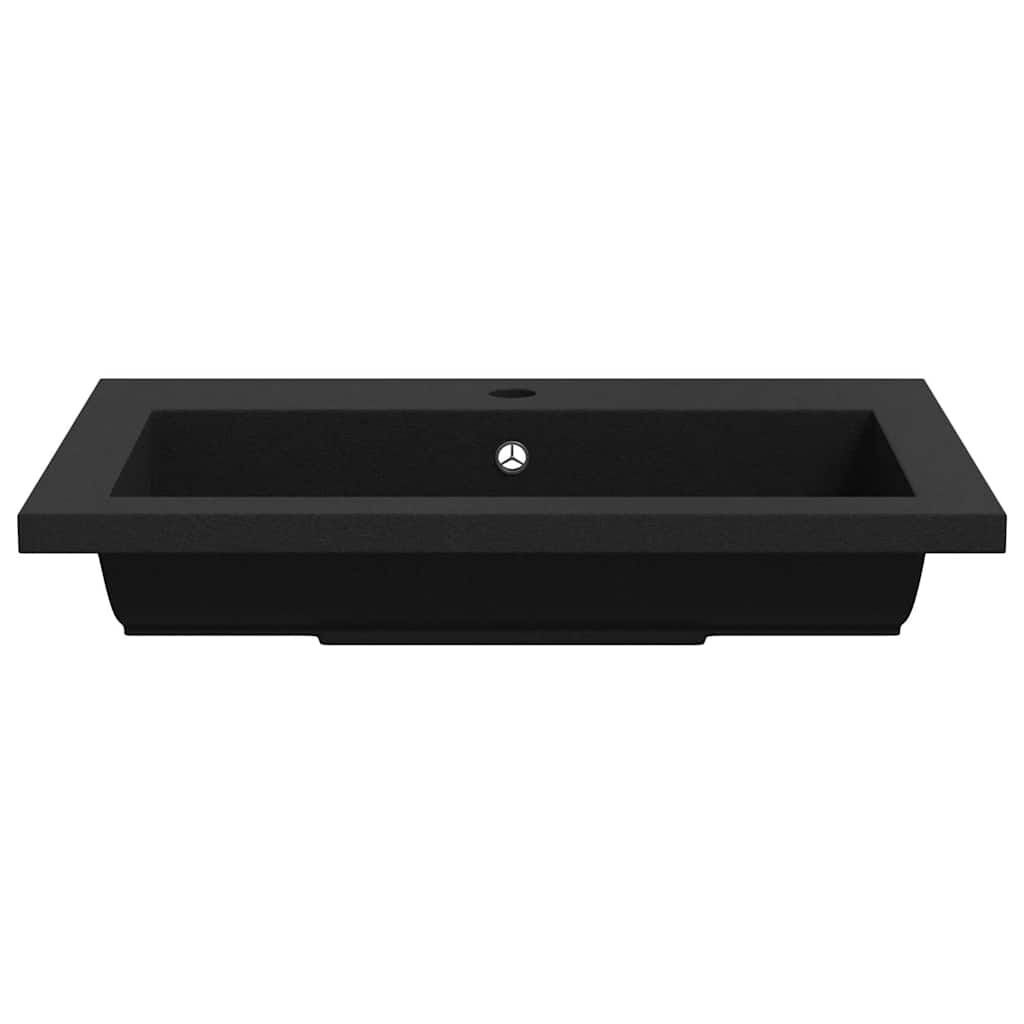 vidaXL Wasbak 600x450x120 mm graniet zwart