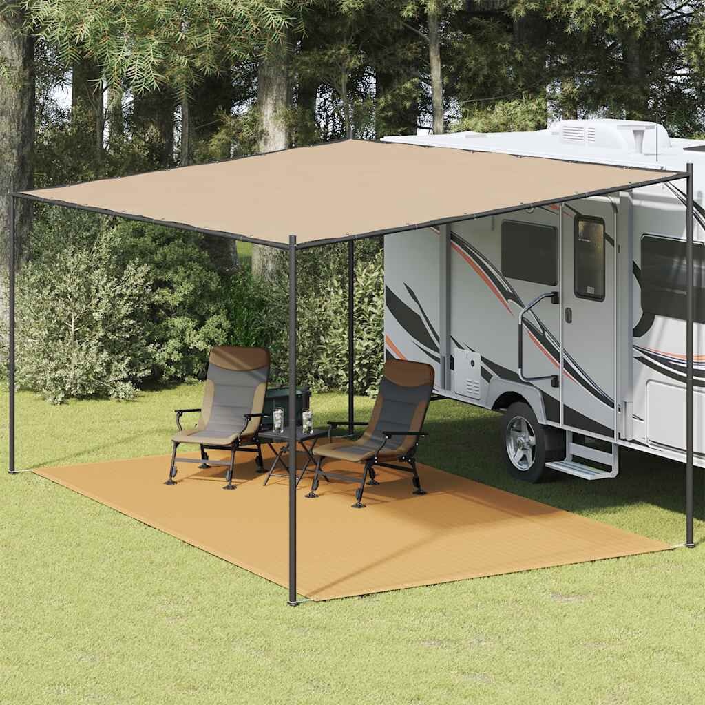vidaXL Tenttapijt 300x600 cm HDPE zandkleurig