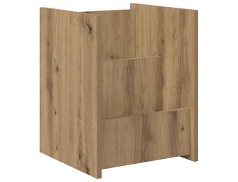 vidaXL Tijdschrift Rek Artisan Eiken 35 x 35 x 45 cm Bewerkt hout