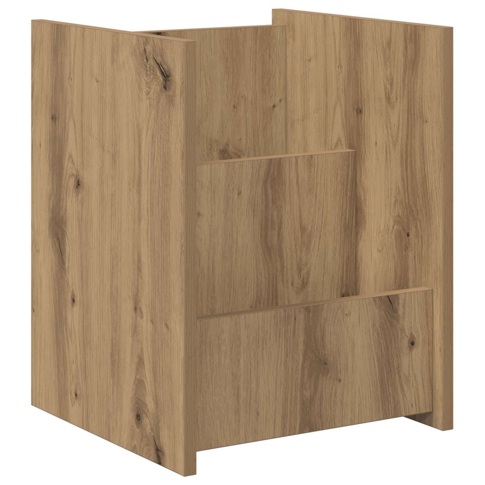 vidaXL Tijdschrift Rek Artisan Eiken 35 x 35 x 45 cm Bewerkt hout