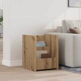 vidaXL Tijdschrift Rek Artisan Eiken 35 x 35 x 45 cm Bewerkt hout