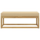 vidaXL Buitenstoolbank Massief Acaciahout Whitewash en beige