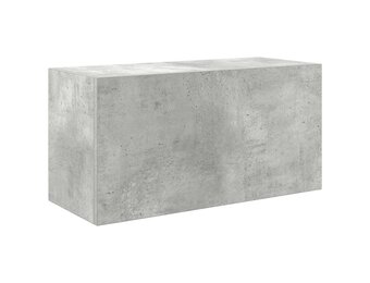 vidaXL Badkamerwandkast 60x25x30 cm bewerkt hout betongrijs