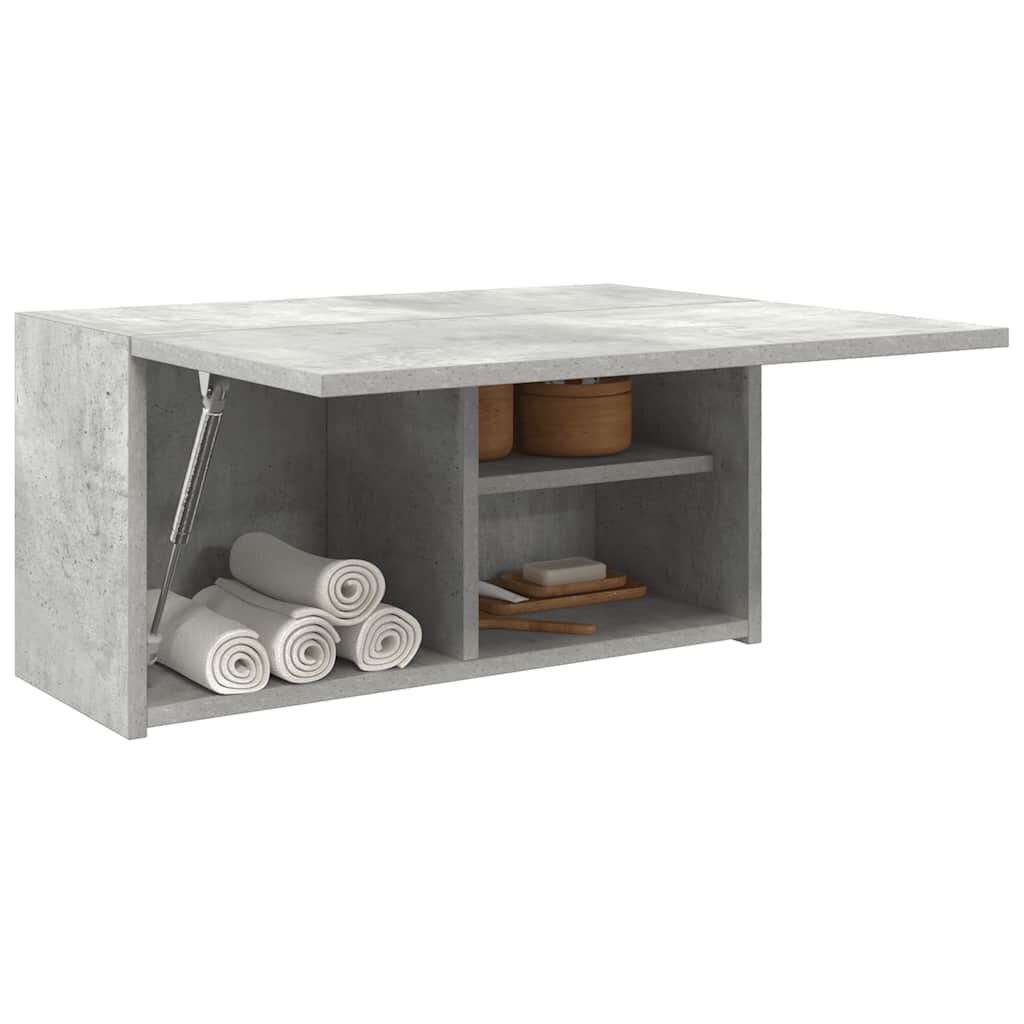 vidaXL Badkamerwandkast 60x25x30 cm bewerkt hout betongrijs