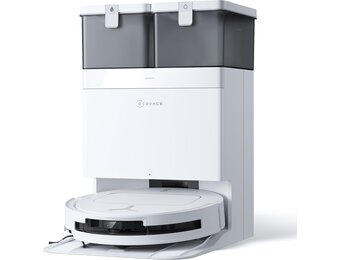 ECOVACS DEEBOT T50 OMNI Gen3-robotstofzuiger en -dweil, 25.000 Pa, ZeroTangle 2.0, AIVI 3D 2.0, alles-in-één OMNI-station, dweil voor 75°C-water, ultradun - 81 mm, Wit