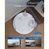 ECOVACS DEEBOT T50 OMNI Gen3-robotstofzuiger en -dweil, 25.000 Pa, ZeroTangle 2.0, AIVI 3D 2.0, alles-in-één OMNI-station, dweil voor 75°C-water, ultradun - 81 mm, Wit