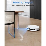 ECOVACS DEEBOT T50 OMNI Gen3-robotstofzuiger en -dweil, 25.000 Pa, ZeroTangle 2.0, AIVI 3D 2.0, alles-in-één OMNI-station, dweil voor 75°C-water, ultradun - 81 mm, Wit