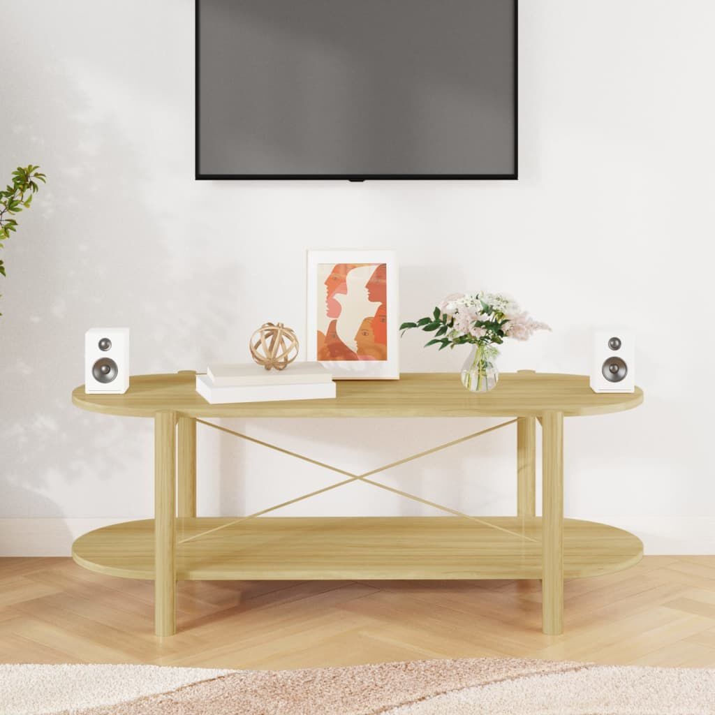 vidaXL Salontafel 110x48x40 cm bewerkt hout