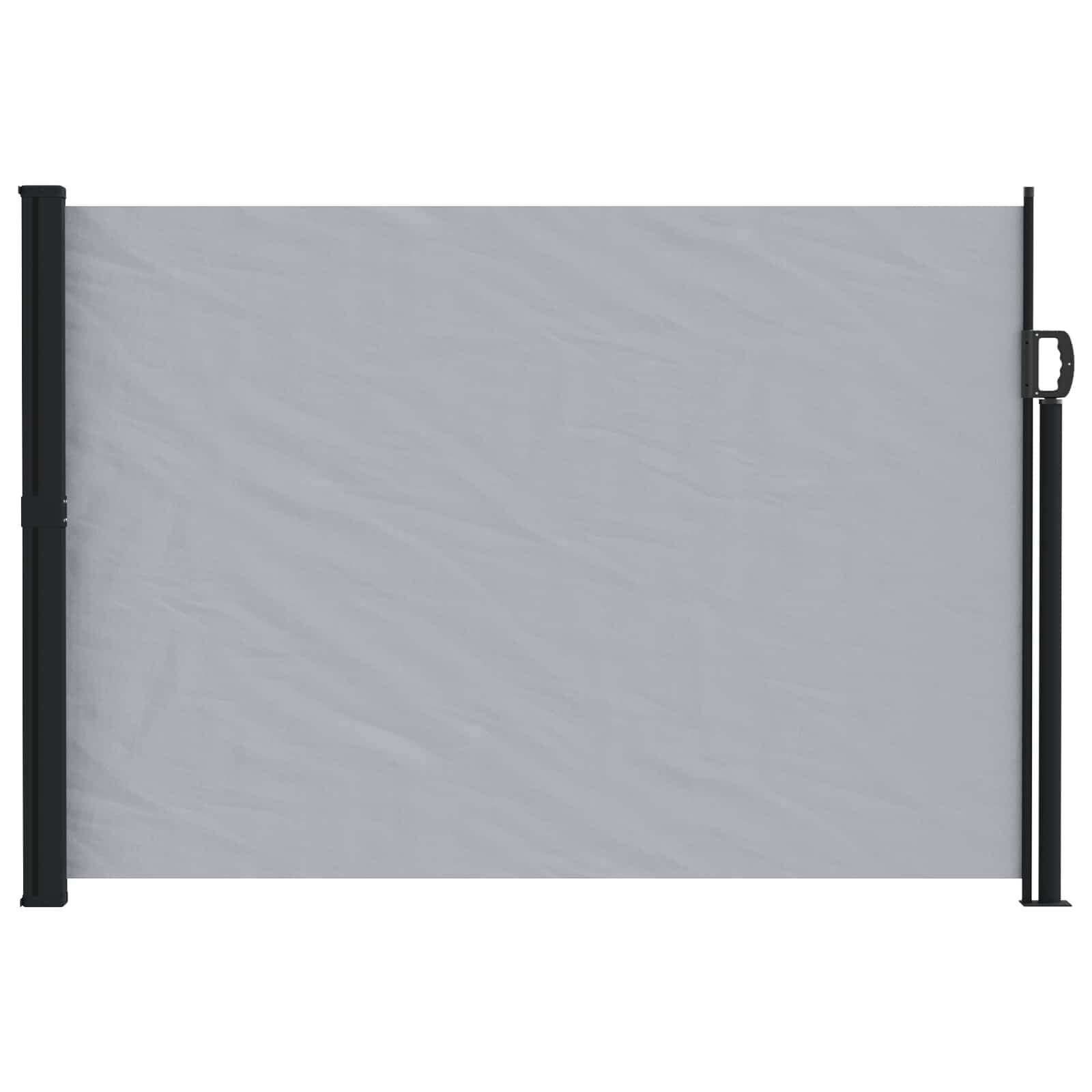 vidaXL Uittrekbaar Zijscherm Rechthoekig 120 x 500 cm Polyester Grijs
