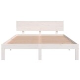 vidaXL Bedframe massief grenenhout wit 140x200 cm