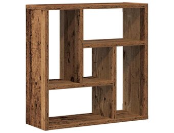 vidaXL Wandschap 45x16x45 cm bewerkt hout oud houtkleurig
