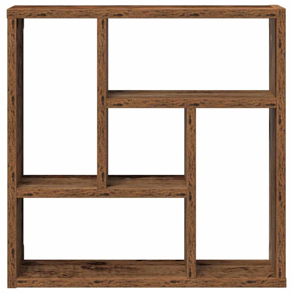 vidaXL Wandschap 45x16x45 cm bewerkt hout oud houtkleurig