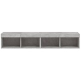 vidaXL Tv-meubels met LED-verlichting 2 st 80x30x30 cm betongrijs