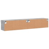 vidaXL Tv-meubels met LED-verlichting 2 st 80x30x30 cm betongrijs