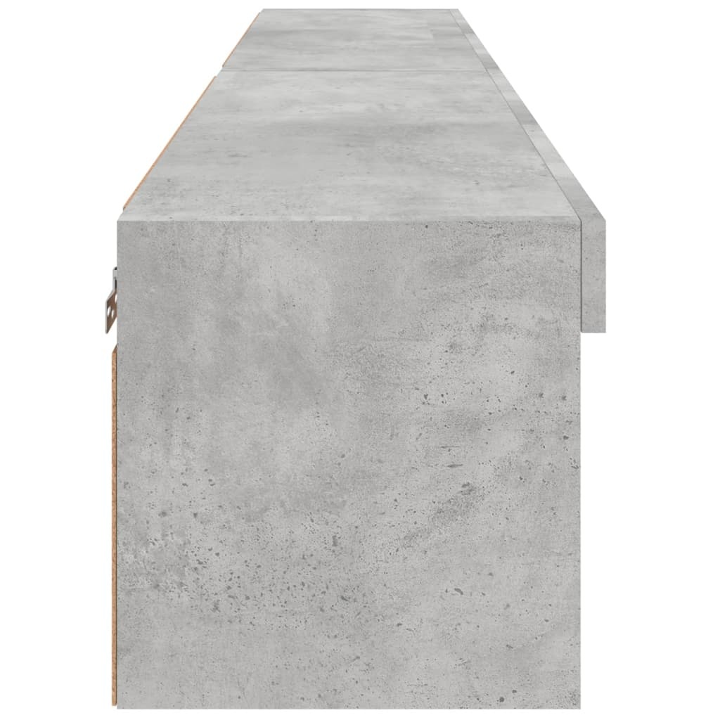 vidaXL Tv-meubels met LED-verlichting 2 st 80x30x30 cm betongrijs