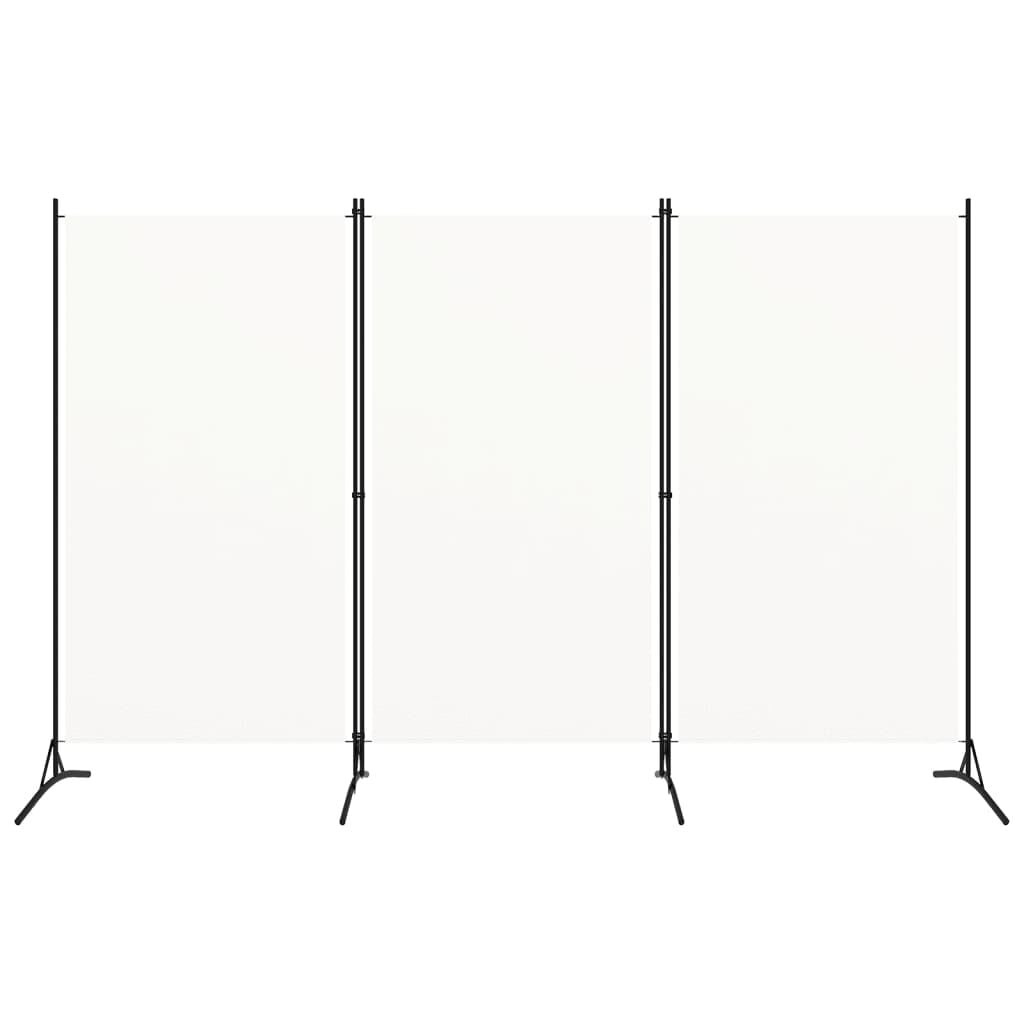 vidaXL Kamerscherm met 3 panelen 260x180 cm stof wit