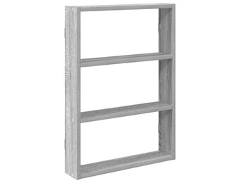 vidaXL Wandschap 43x9x60 cm bewerkt hout grijs sonoma eikenkleurig