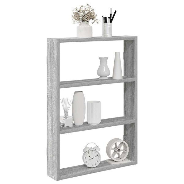 vidaXL Wandschap 43x9x60 cm bewerkt hout grijs sonoma eikenkleurig