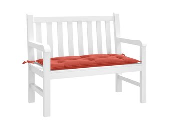 vidaXL Tuinbankkussen 100x50x7 cm stof gemêleerd rood