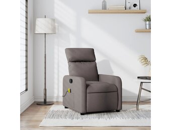vidaXL Massagestoel verstelbaar stof taupe