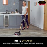 Shark Stratos Snoerloze Steelstofzuiger, PowerFins Plus, 60 Min. Gebruiksduur, Anti Hair Wrap & CleanSense IQ Stofzuiger met Auto-Set, Huisdier-, Spleet- en Multi-Oppervlakmondstuk, IZ400EUTBK