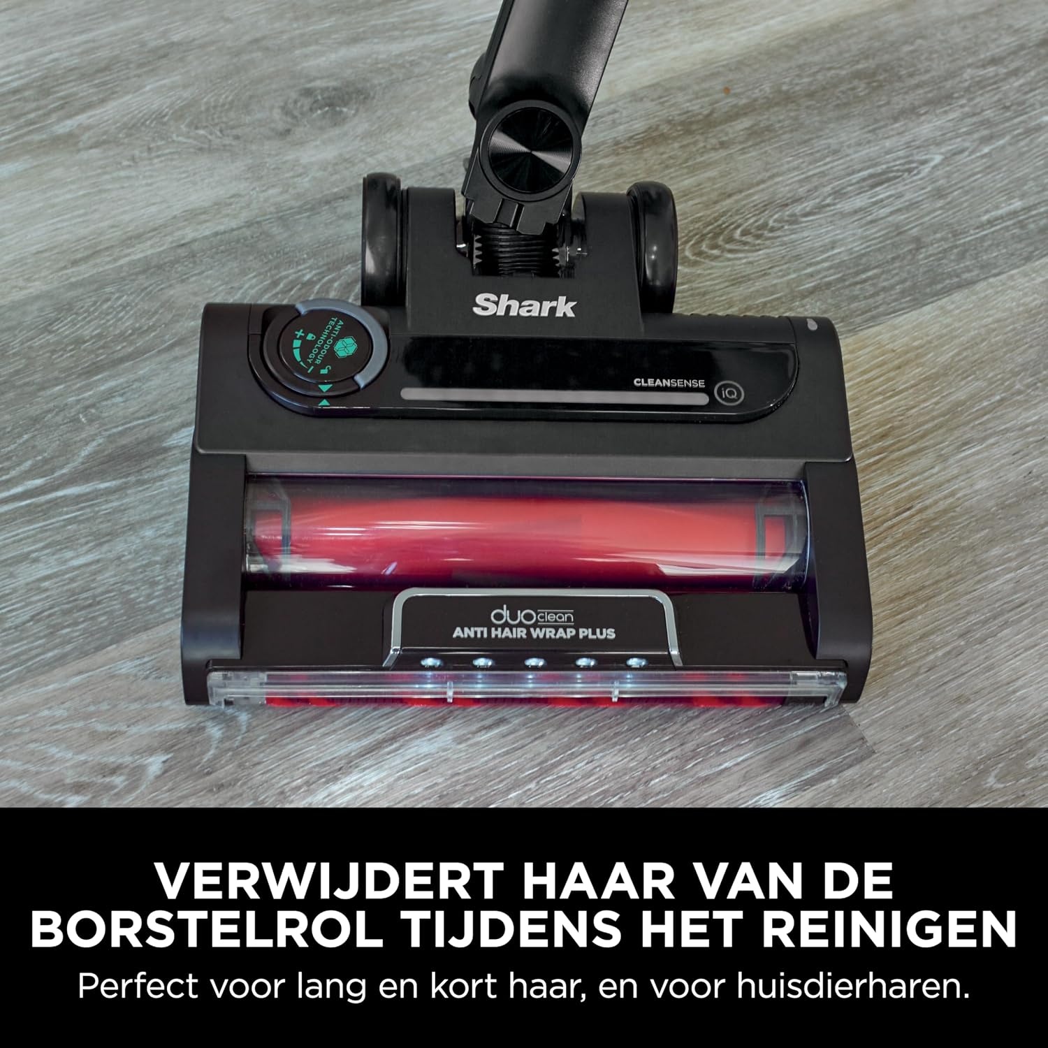 Shark Stratos Snoerloze Steelstofzuiger, PowerFins Plus, 60 Min. Gebruiksduur, Anti Hair Wrap & CleanSense IQ Stofzuiger met Auto-Set, Huisdier-, Spleet- en Multi-Oppervlakmondstuk, IZ400EUTBK